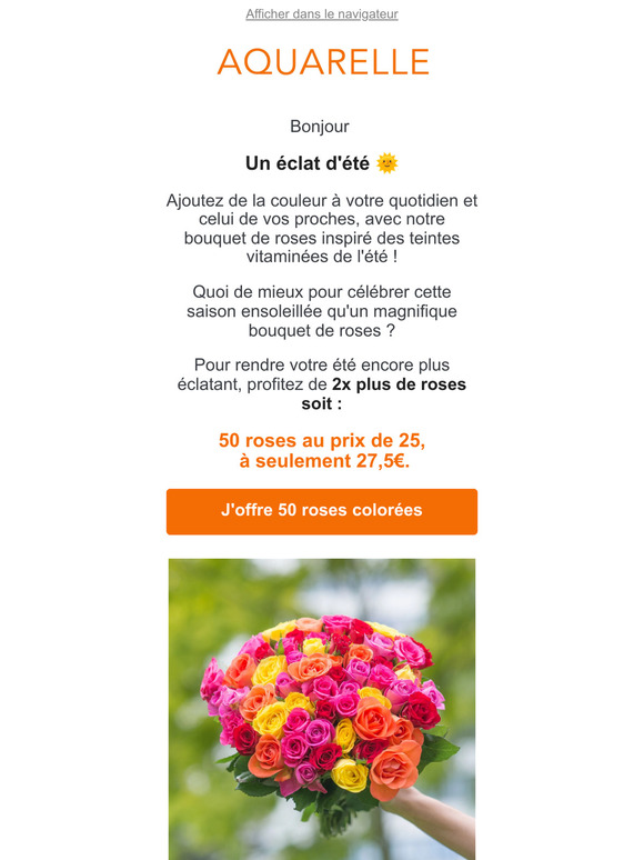 50 roses à 27.5€ 🌹