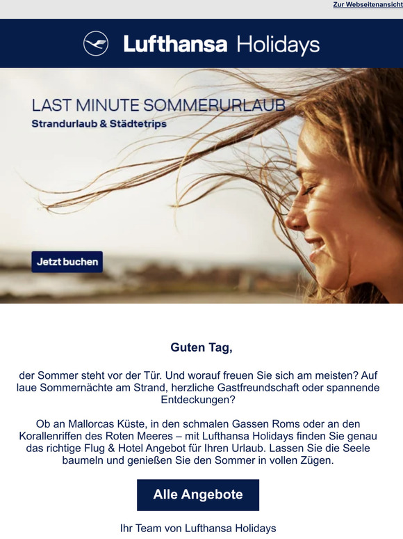 Jetzt günstig Last Minute Sommerurlaub buchen