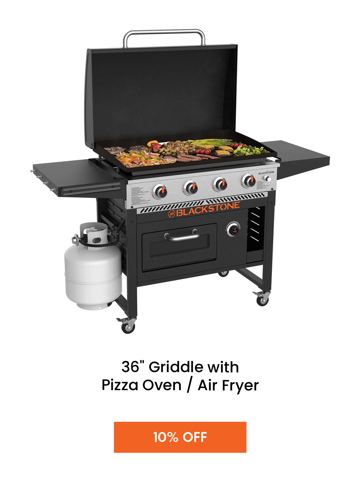 36" Griddle with Pizza Oven / Air Fryer