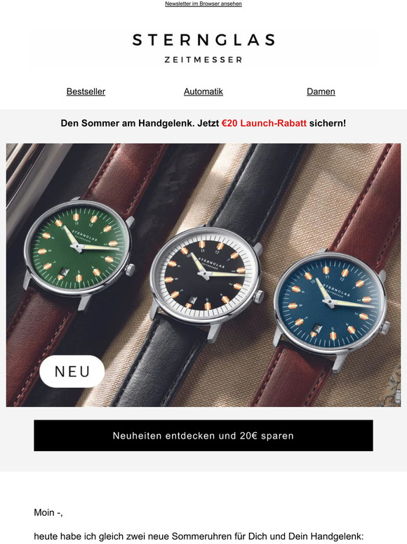 Frische Farben für den Sommer: Der neue Zeitmesser Egor