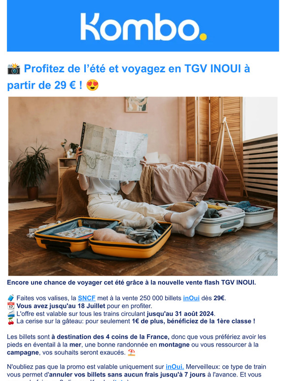 Des billets TGV INOUI dès 29€ pour cet été ! 🌞