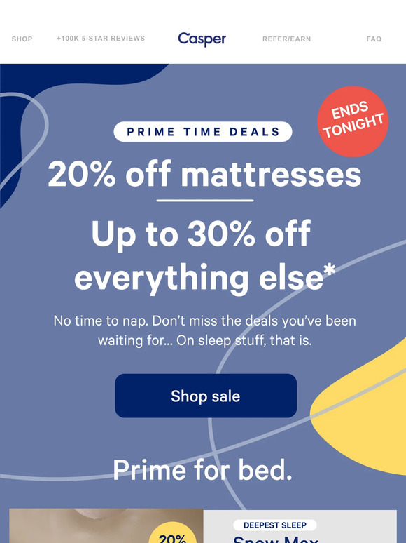 Casper Email Newsletters Shop Sales, Discounts, and Coupon Codes