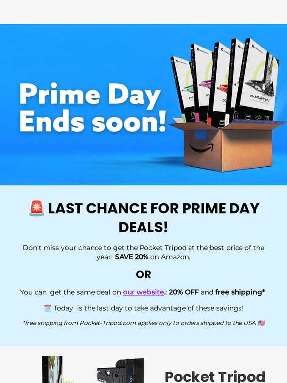 🚨 Reminder: Last chance to save on the Pocket Tripod