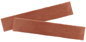 Red-pink rectangle backsplash tile product image.
