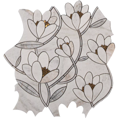 White flower pattern mosaic product image.