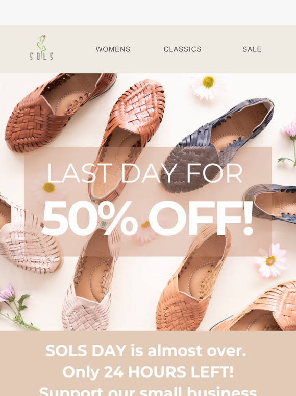 SOLS Day is almost over! Support our small business!