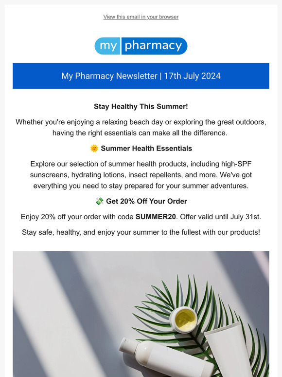 Get Summer Ready with 20% Off! 🌞