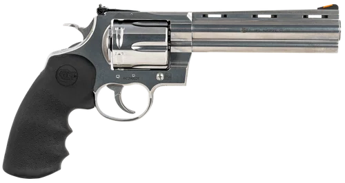 Colt Anaconda 44 Magnum, 6" Barrel, Stainless Steel, Black Hogue Grip, 6rd