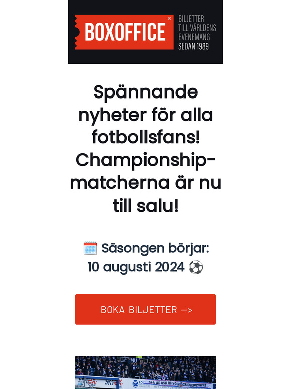 Har du hört det? Championship-matcherna är nu till salu! ⚽️🏆 🇬🇧