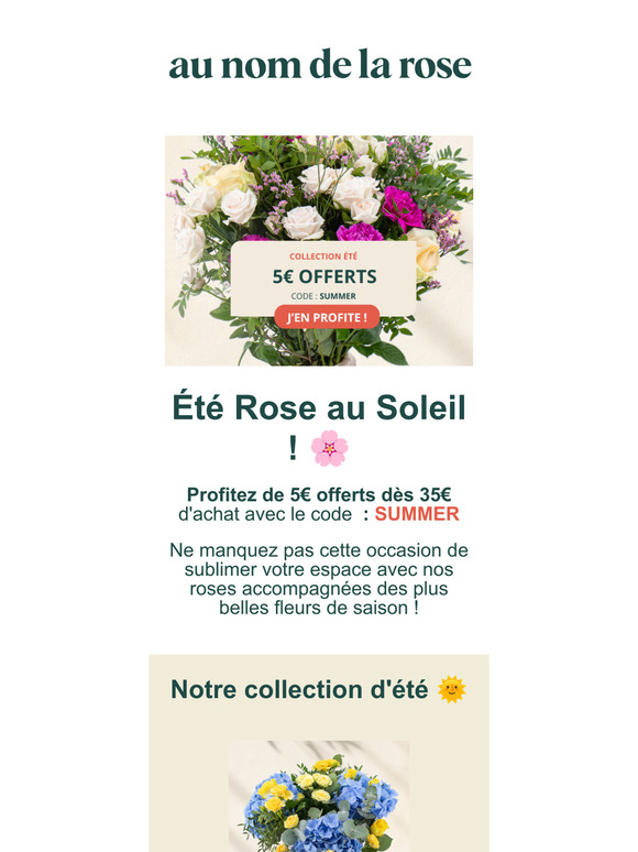 5€ OFFERTS sur tout le site.