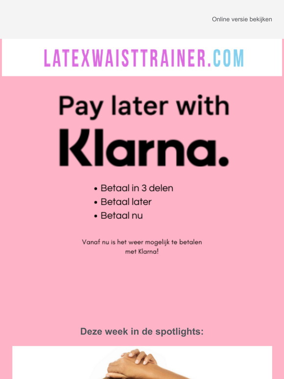 Betalen met Klarna!