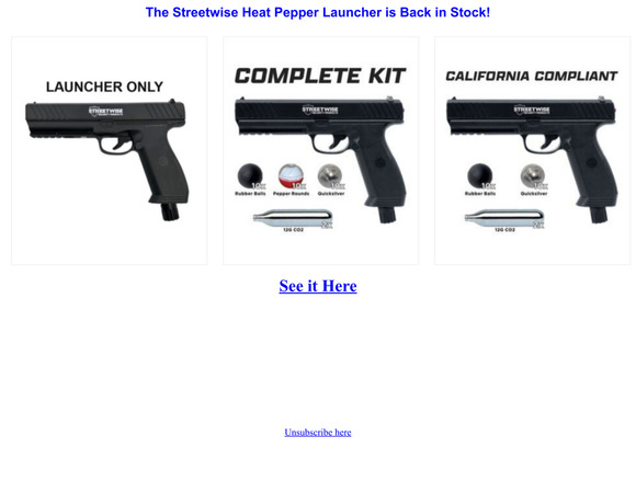 Heat Pepper Launcher Back in Stock