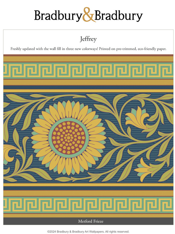 Summer sunflowers from our refreshed Jeffrey suite