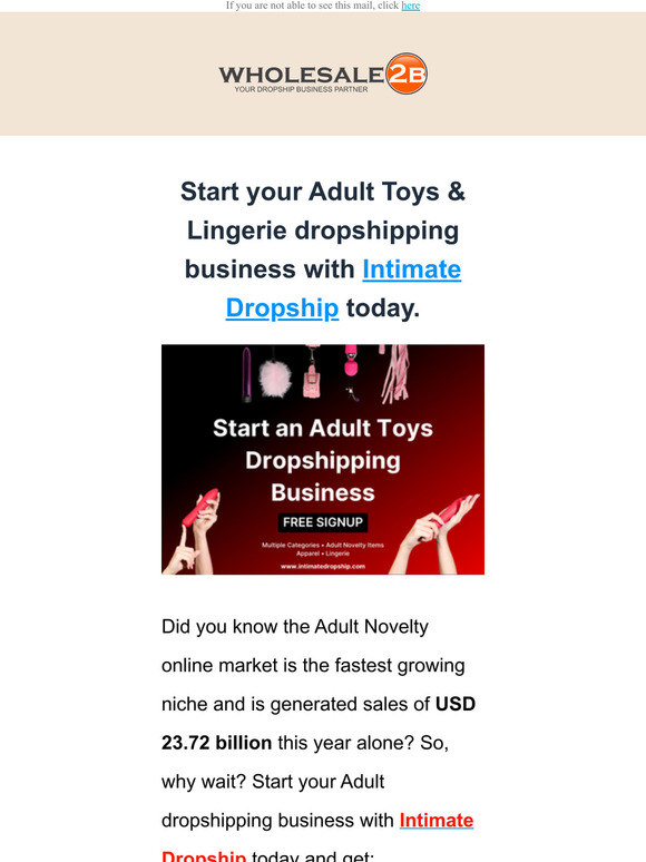 NEW! Dropship Adult Products with Ease