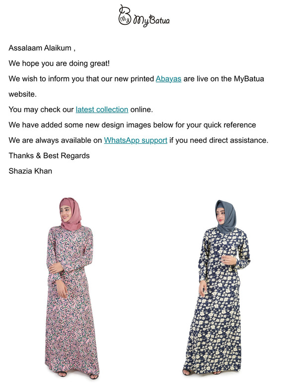New Printed Abayas @ $19 (Limited Quantity)