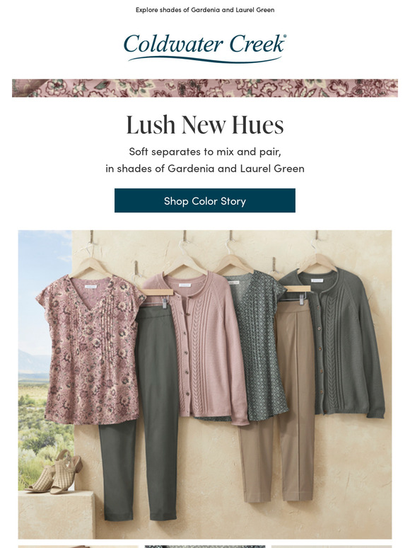 Coldwater Creek Our New Color Palette is Here Milled
