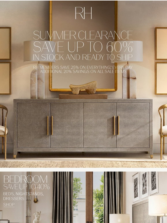 Restoration Hardware Email Newsletters: Shop Sales, Discounts, and ...
