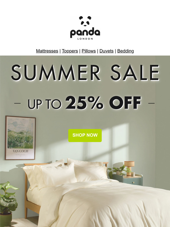 Summer Sale! Up to 25% OFF chilled nights 🐼