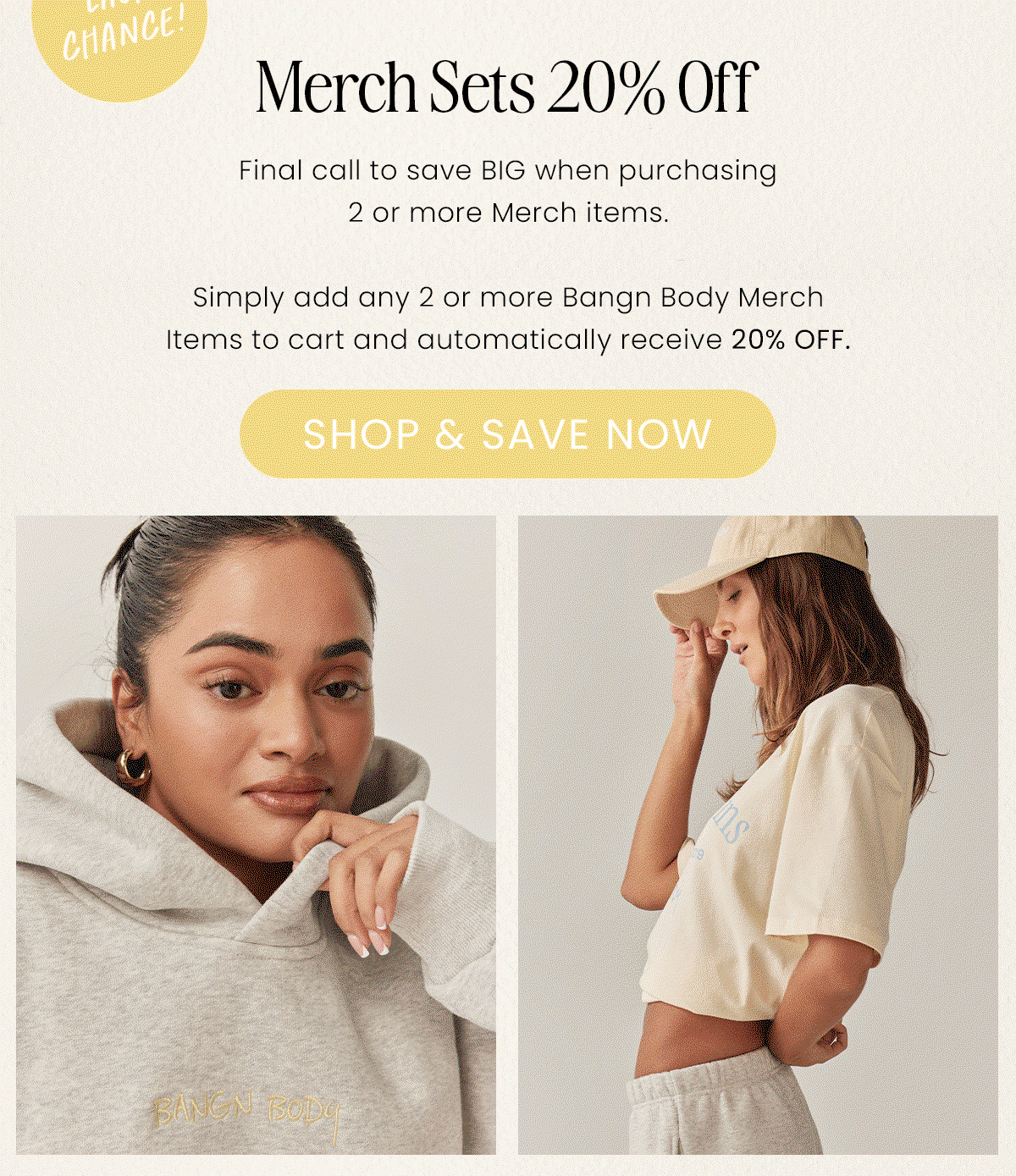20% OFF MERCH Last Chance 