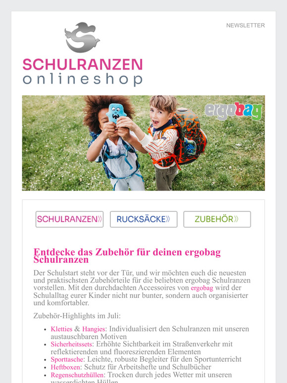 Entdecke das Zubehör für deine ergobag Schulranzen