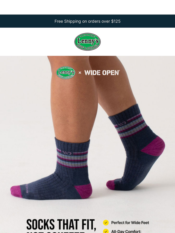 Free Pair of Wide Open Socks 🧦