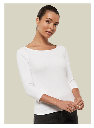 Shop 3/4 Sleeve British Tee | White