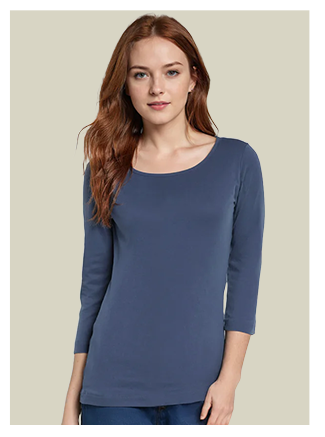 Shop 3/4 Sleeve British Tee | Partly Cloudy