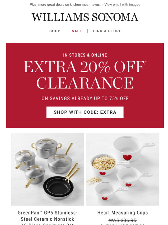 WilliamsSonoma Email Newsletters Shop Sales, Discounts, and Coupon Codes