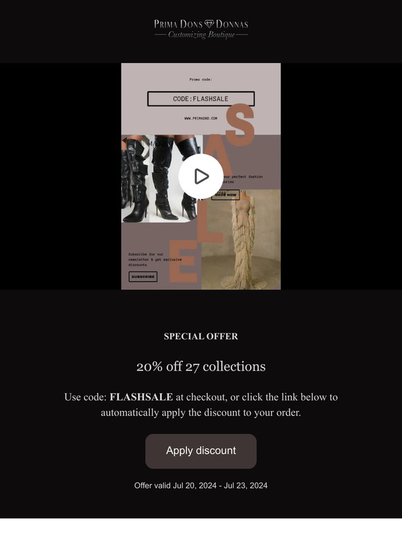 20% OFF FLASH SALE ENDING SOON