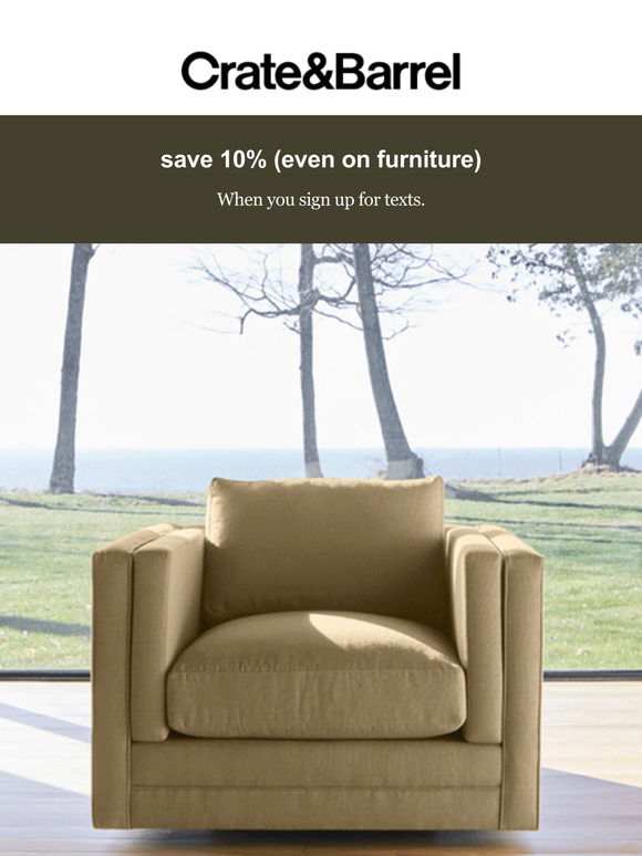 Crate and Barrel Email Newsletters Shop Sales, Discounts, and Coupon Codes