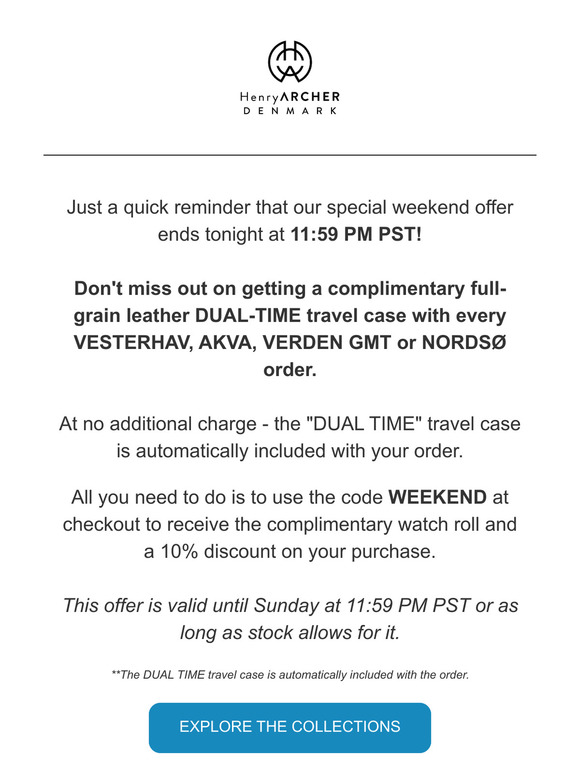 Ending tonight - A special offer from Denmark...