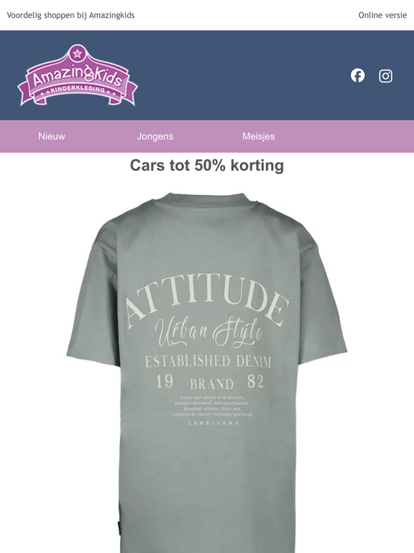 Nu 50% korting op Cars zomercollectie. 😍