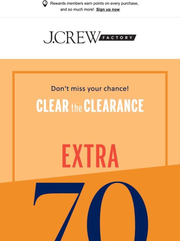 J.Crew Factory: UPDATE: EXTRA 70% off 100s of NEW CLEARANCE STYLES ...