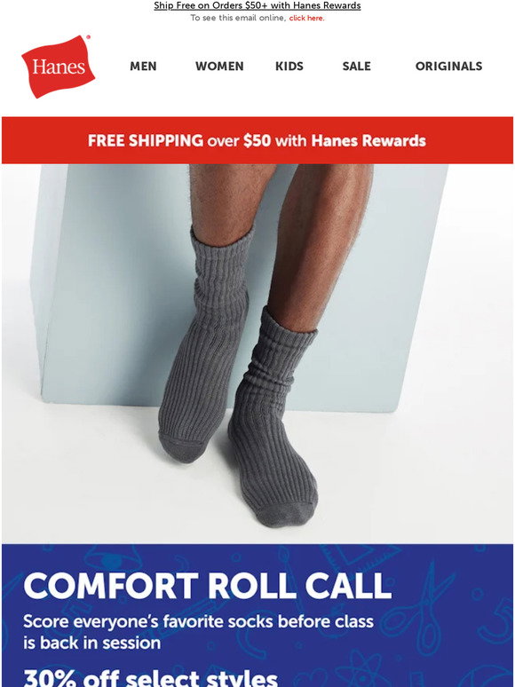 Hanes Email Newsletters: Shop Sales, Discounts, and Coupon Codes