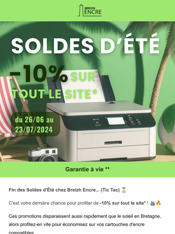 📢 Dernière chance : -10% sur vos cartouches d'encre !*