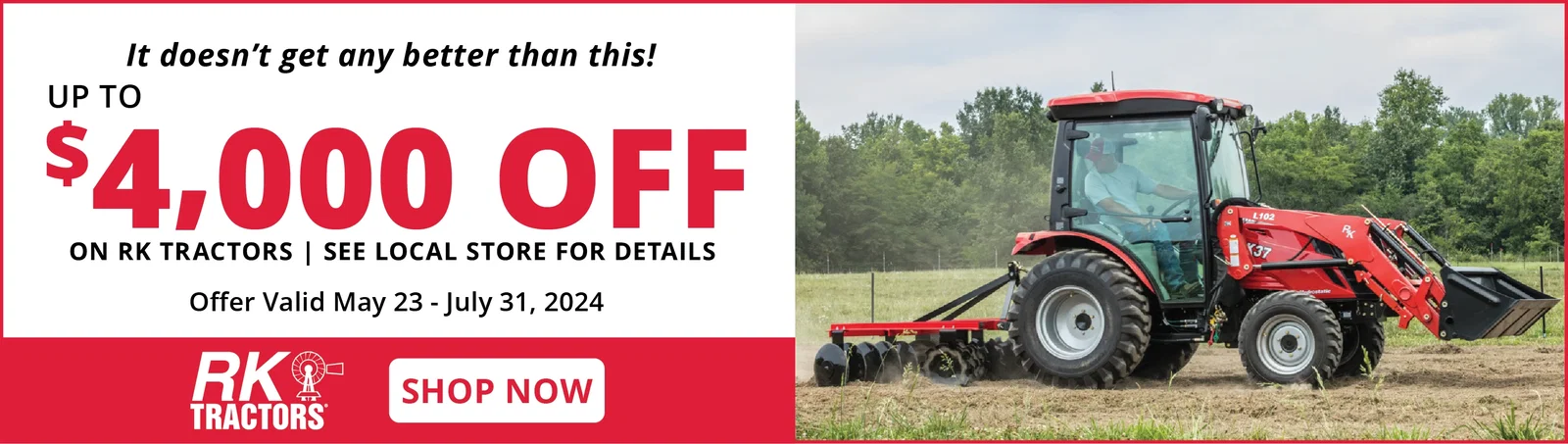 RK Tractors Sale