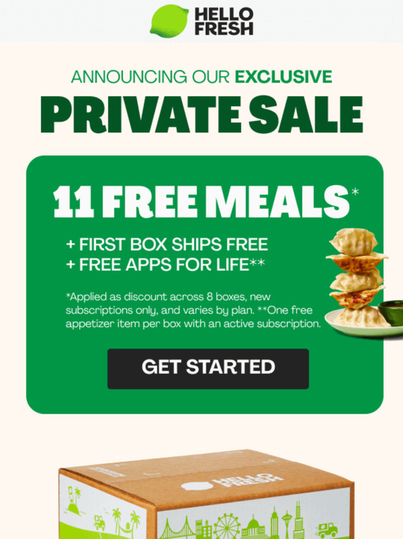 📅 Invitation: Private Sale @ HelloFresh