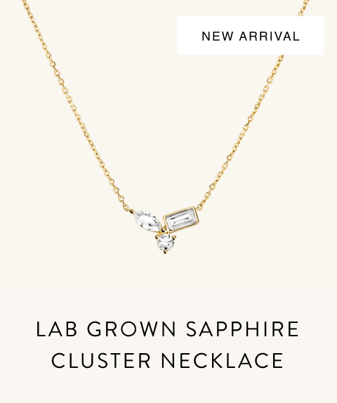 【MEJURI】Lab Grown Sapphire Cluster Necklace☆サファイア Lab Grown Sapphire Cluster Necklace