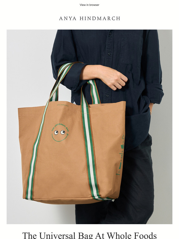 Anya Hindmarch: The latest Universal Bag at Whole Foods Market