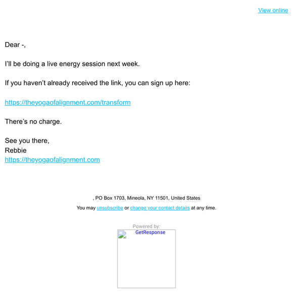 You are invited to a live, online, energy healing session
