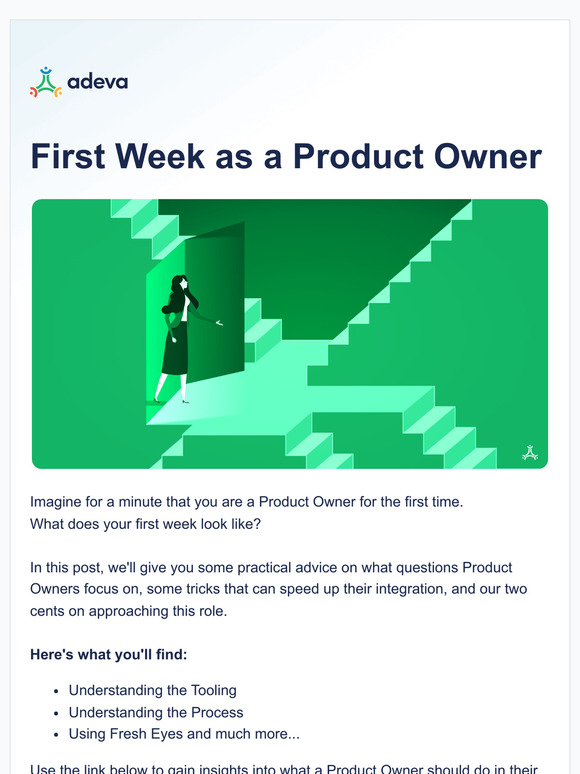 What does a Product Owner do in the first week?