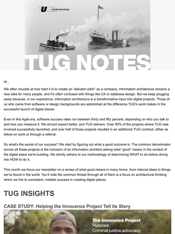 July TUG Notes - How Does IA Make Projects Successful?