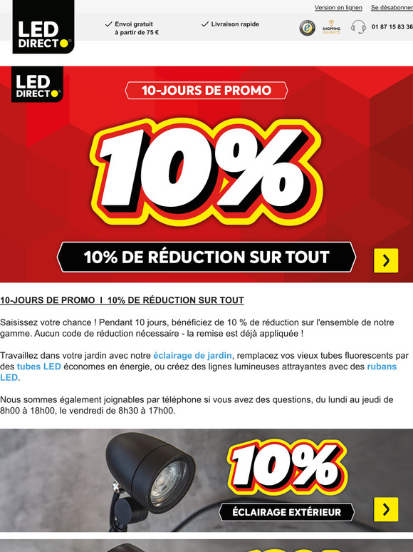 10% DE RÉDUCTION SUR TOUT 🚨