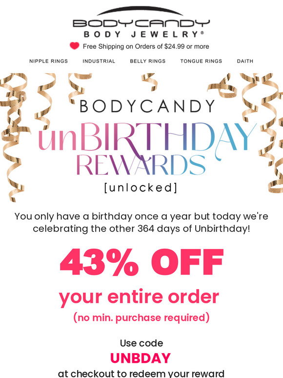 Body Candy: [unlocked] 🔑 Your unBirthday Reward | Milled