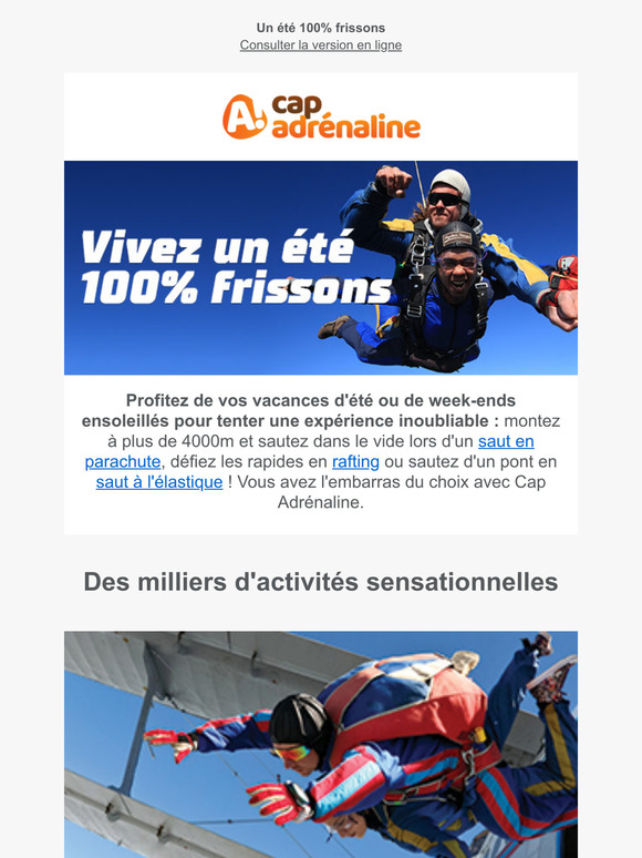 Vivez un été 100% frissons