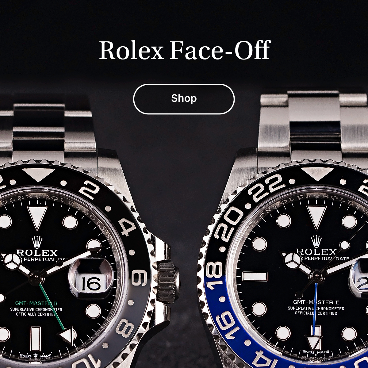 Rolex Bruce Wayne and Rolex Batman GMT Master II Watches
