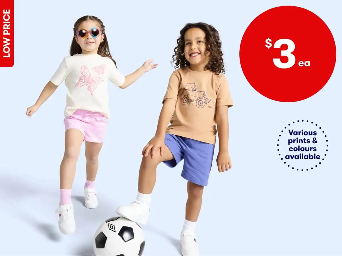 K-D Kids Print Tees or Shorts Sizes 1-7