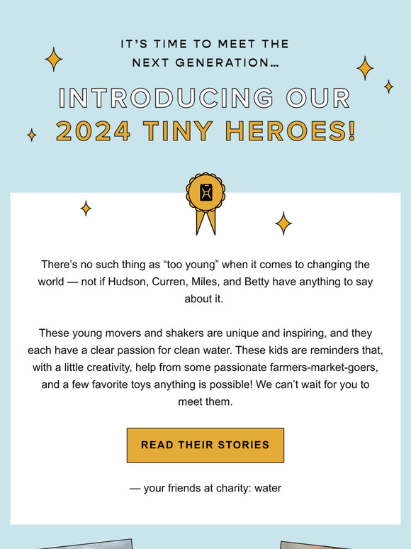 Introducing the 2024 Tiny Heroes!