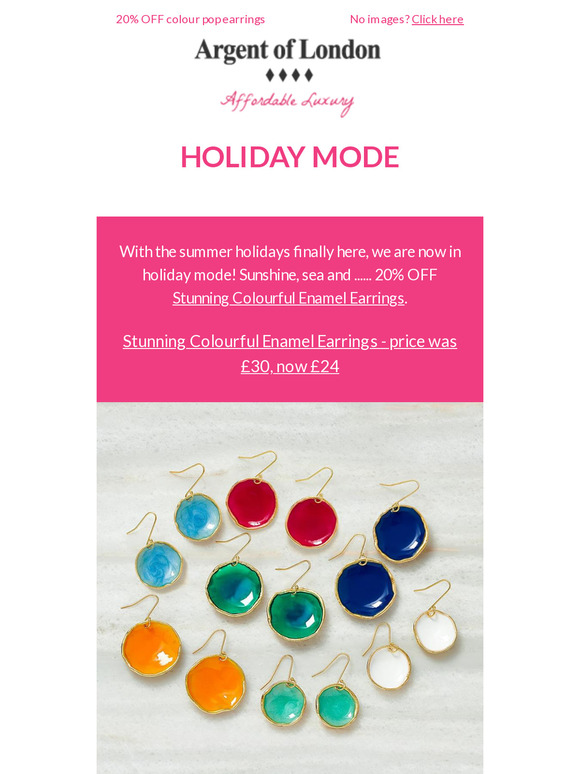 Holiday mode activated with 20% OFF colour pop Enamel Earrings
