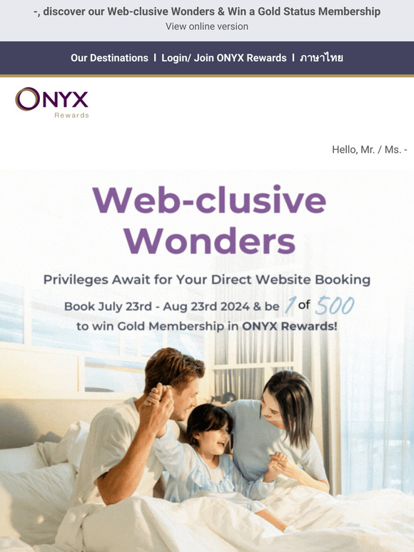 💥 Book Direct & Enjoy a Host of Exclusive Benefits with ONYX Rewards!